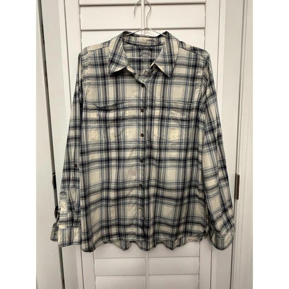 Carhartt Women’s Fairview Plaid Long Sleeve Button Up size Large